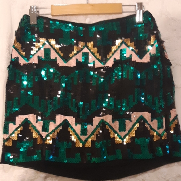 H&M Aztec Sequin Skirt - Picture 4 of 5